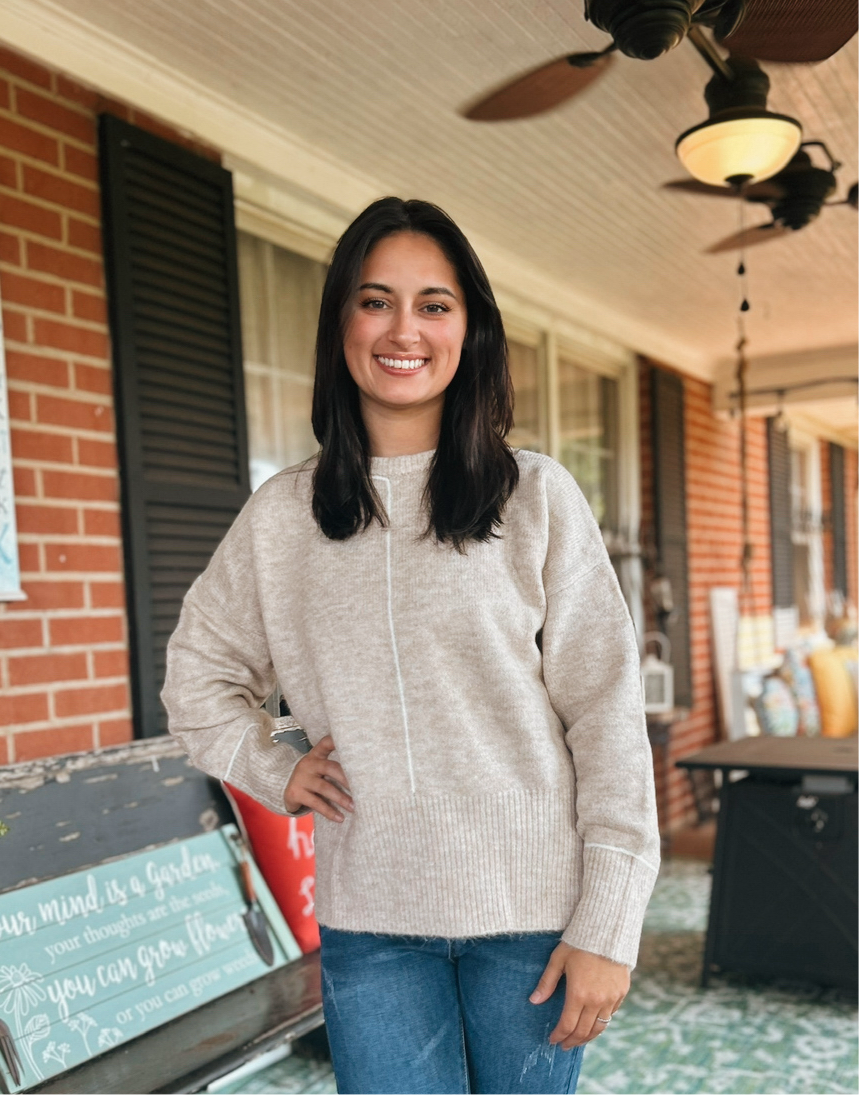 Taupe Knit Sweater