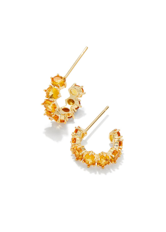 Cailin Golden Yellow Gold Huggie Earrings