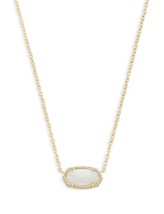 Gold Opal Elisa Short Pendant Necklace