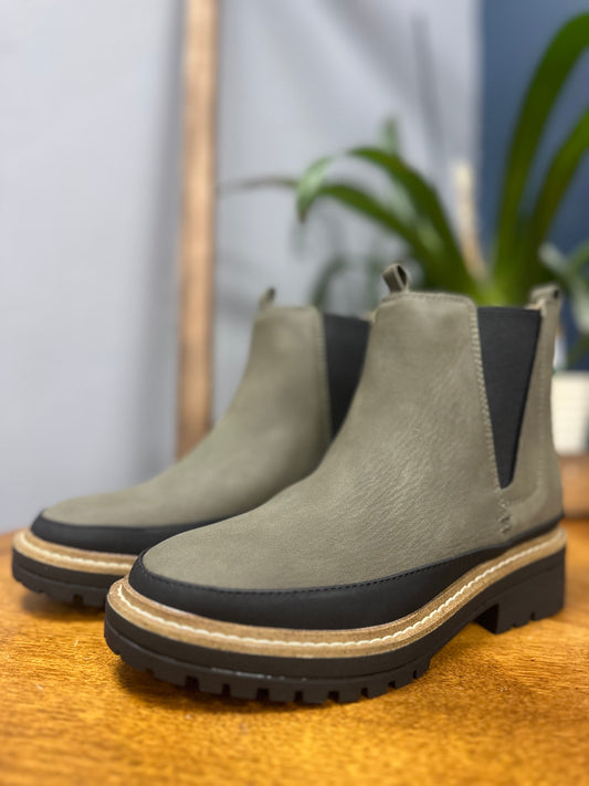 Olive Chunky Boots