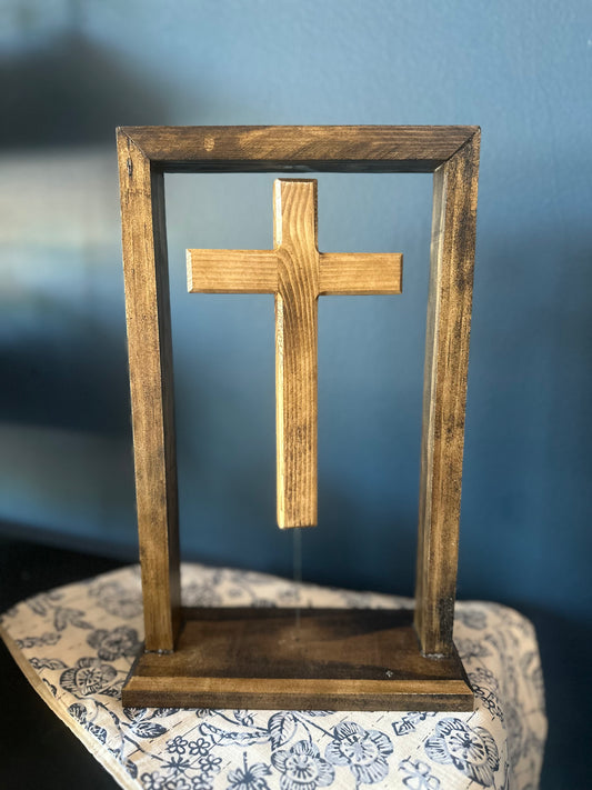 Rustic Floating Cross
