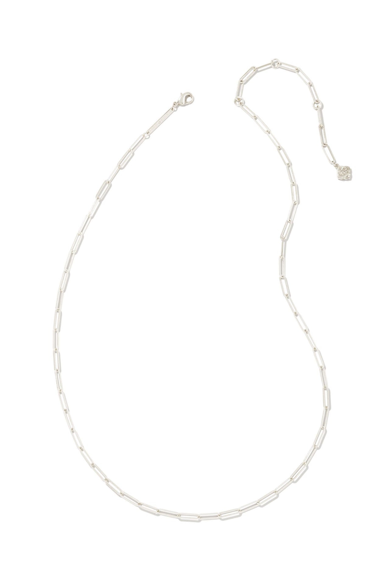 Courtney Paperclip Necklace Silver