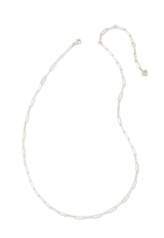 Courtney Paperclip Necklace Silver