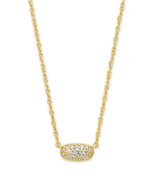 Grayson Crystal Pendant Necklace Gold