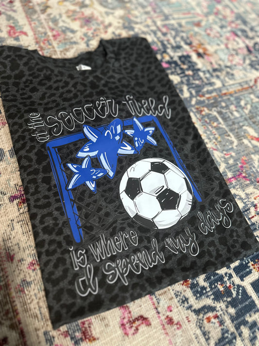 Soccer Field Leopard Tee