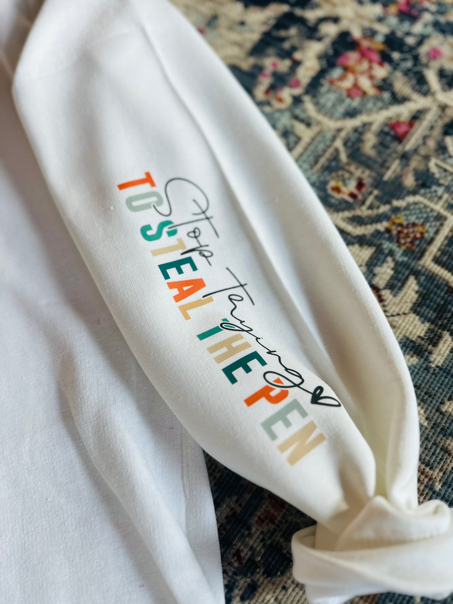 God is Still Writing Your Story Crewneck White