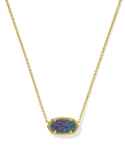 Elisa Multi Drusy Short Pendant Necklace