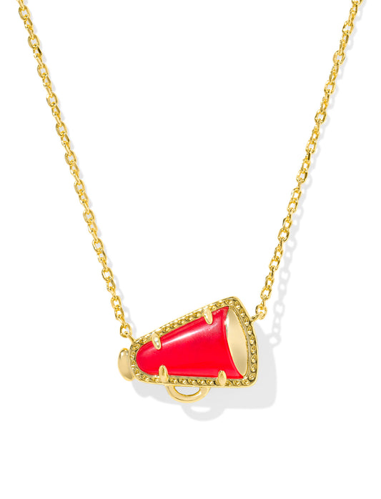 Gold Red Illusion Cheer Necklace