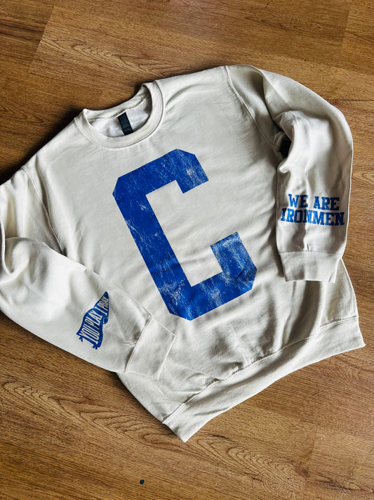 We Are Ironmen Distressed Crewneck - Preorder