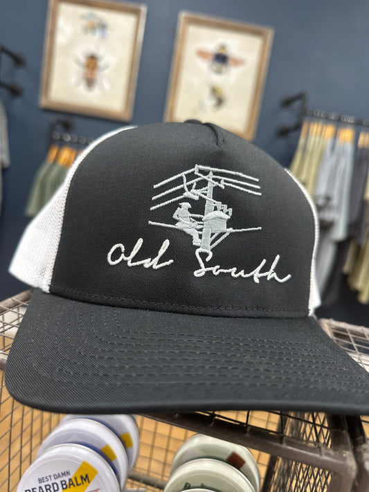 Black Linemen Trucker Hat