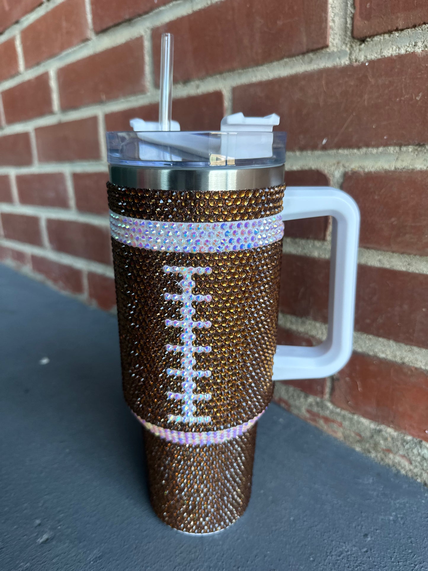 Football Bling Tumbler