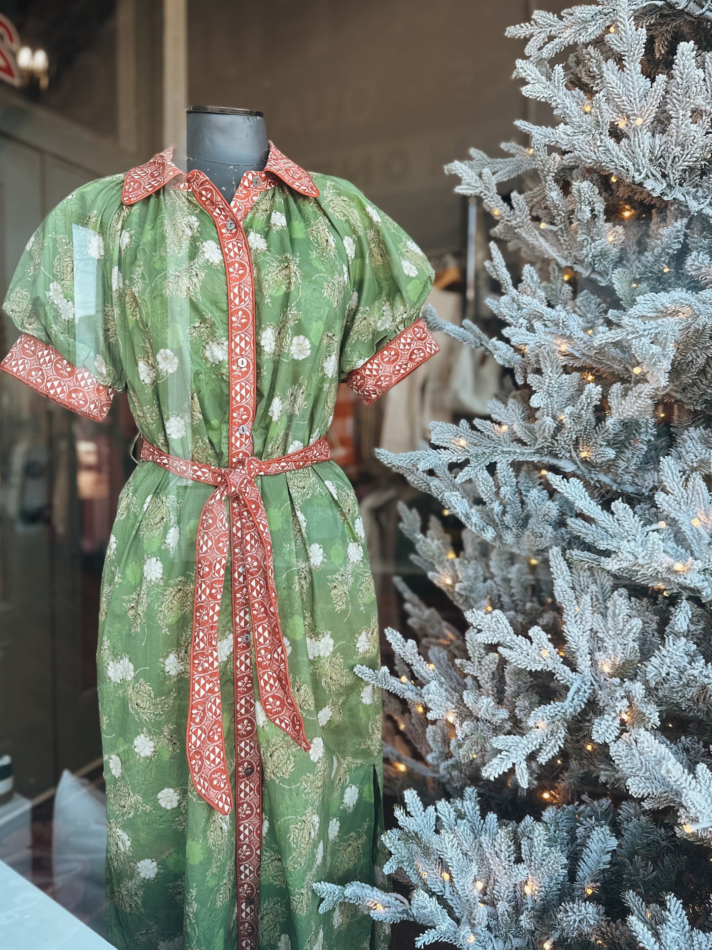 Holly Green Button Down Midi Dress