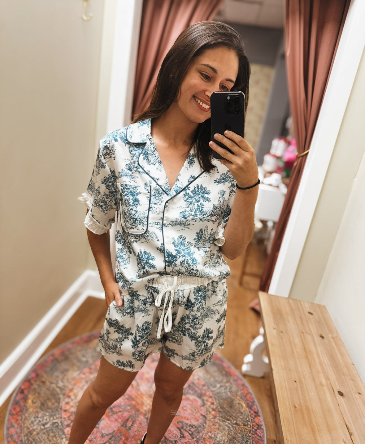 Chinoiserie Satin PJ's