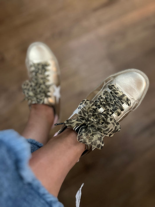 Sheer Leopard Shoe Laces