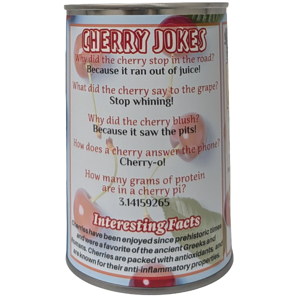 Ruby the Canned Cherry - Eco-Friendly Plush in Can w/Jokes: Foil Lid