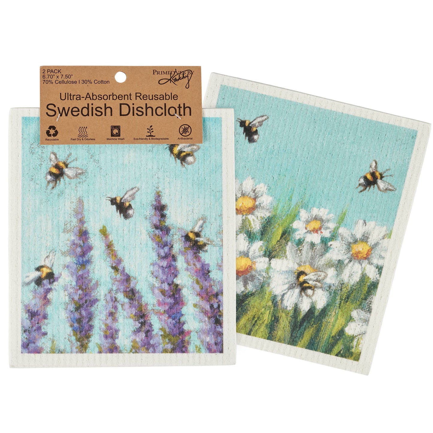 Flowers Swedish Dishcloth Set