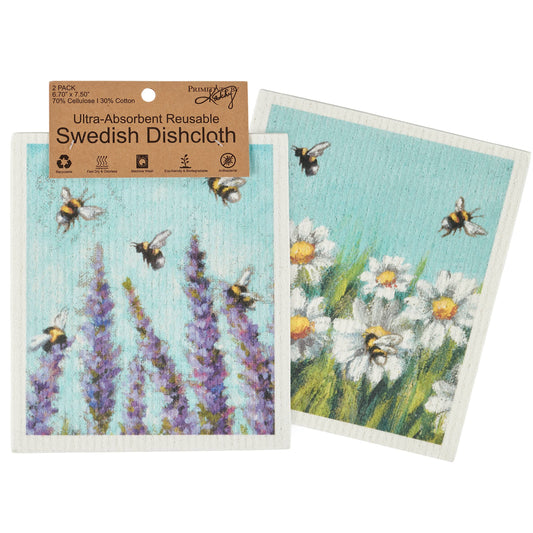Flowers Swedish Dishcloth Set