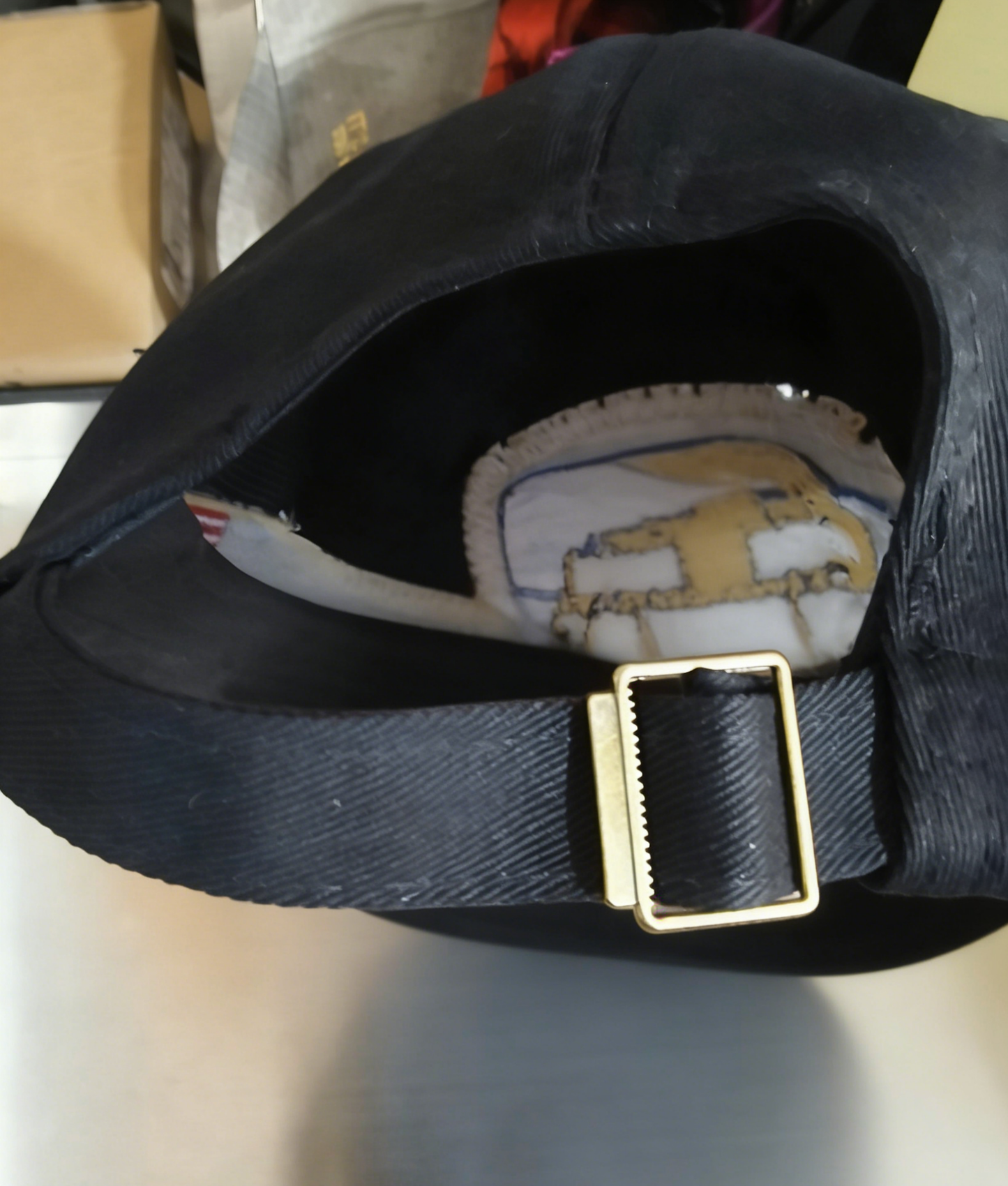 250th Anniv DD-214 Liberty Bell Embroidered Baseball Cap: Khaki / M