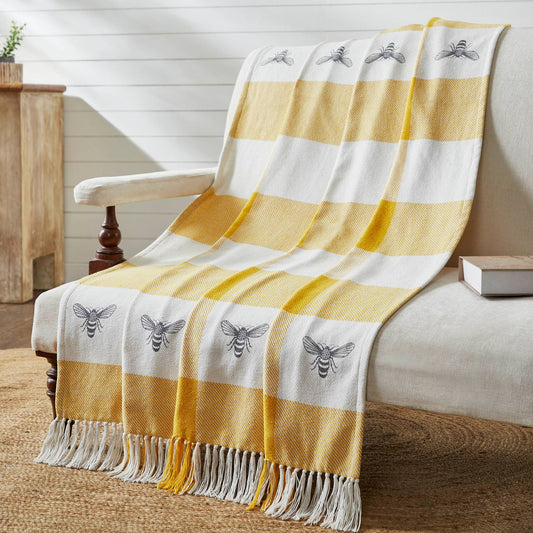 Buzzy Bees Woven Throw