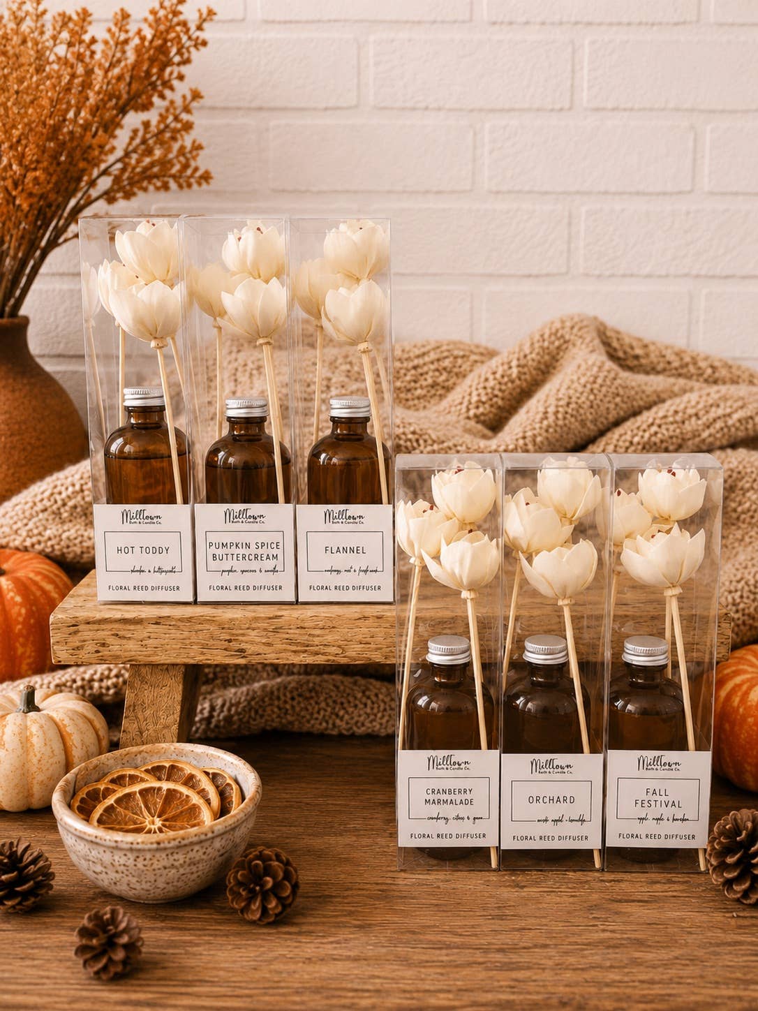 Harvest Home Floral Reed Diffuser | Long-Lasting Scent: Orchard