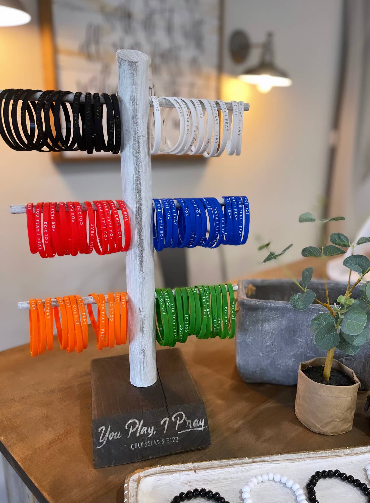  White Team Spirit Bracelets Adult