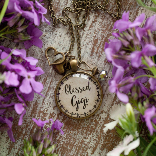 Blessed Gigi Glass Pendant Necklace