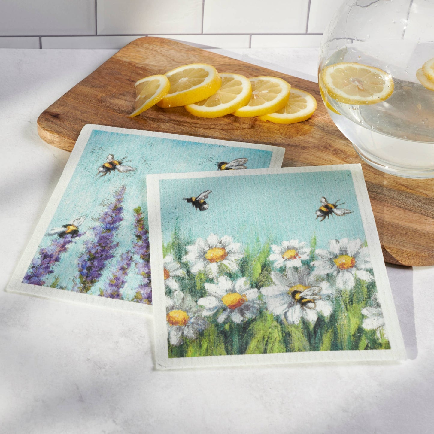 Flowers Swedish Dishcloth Set