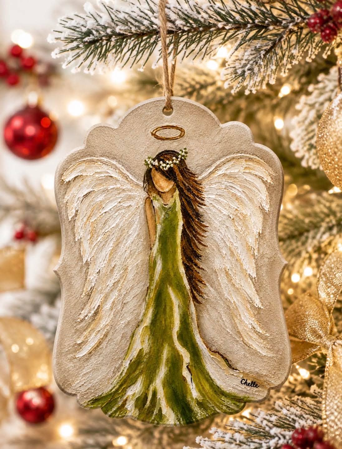 Christmas Ornament: Angel in Green