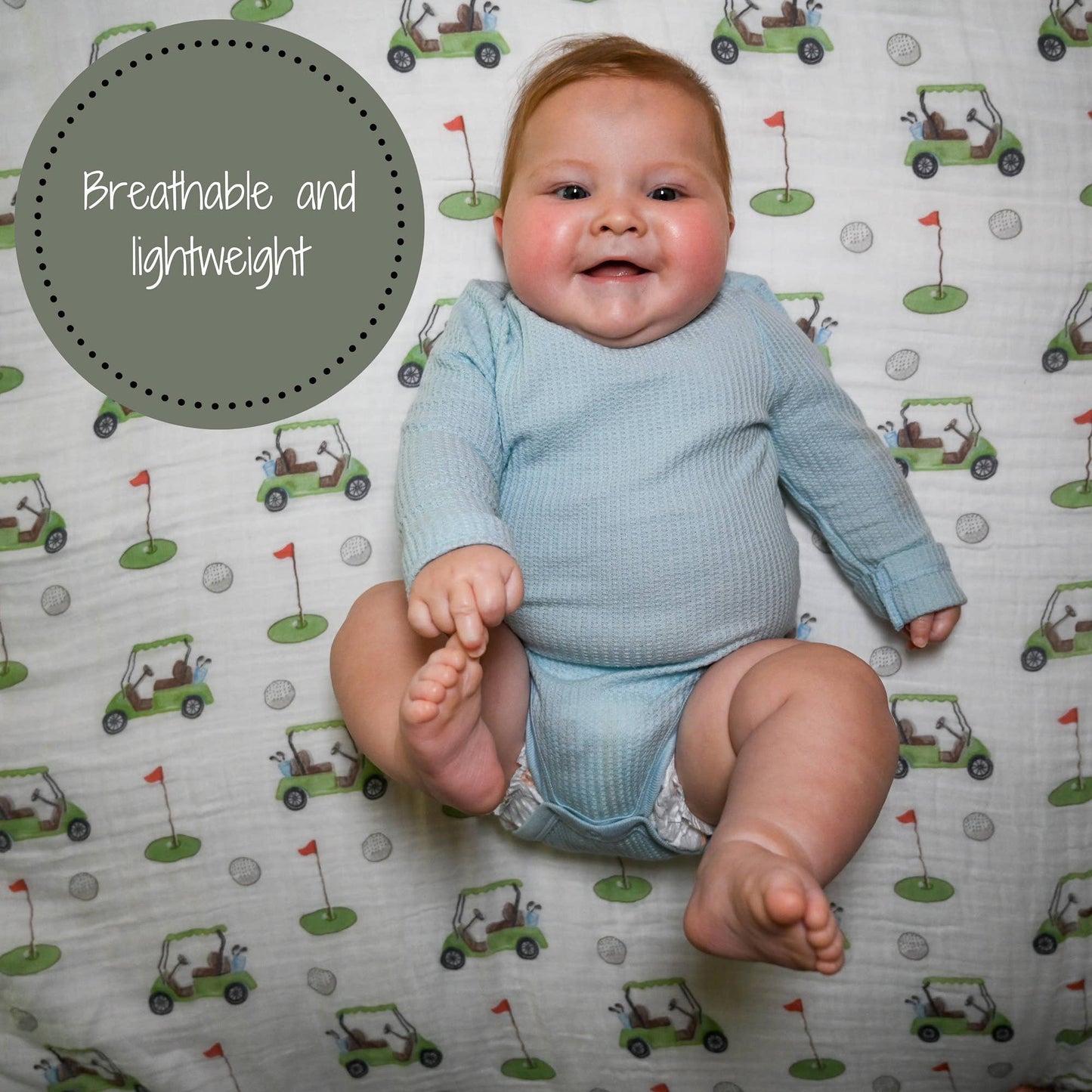 Golfing Around Muslin Swaddle