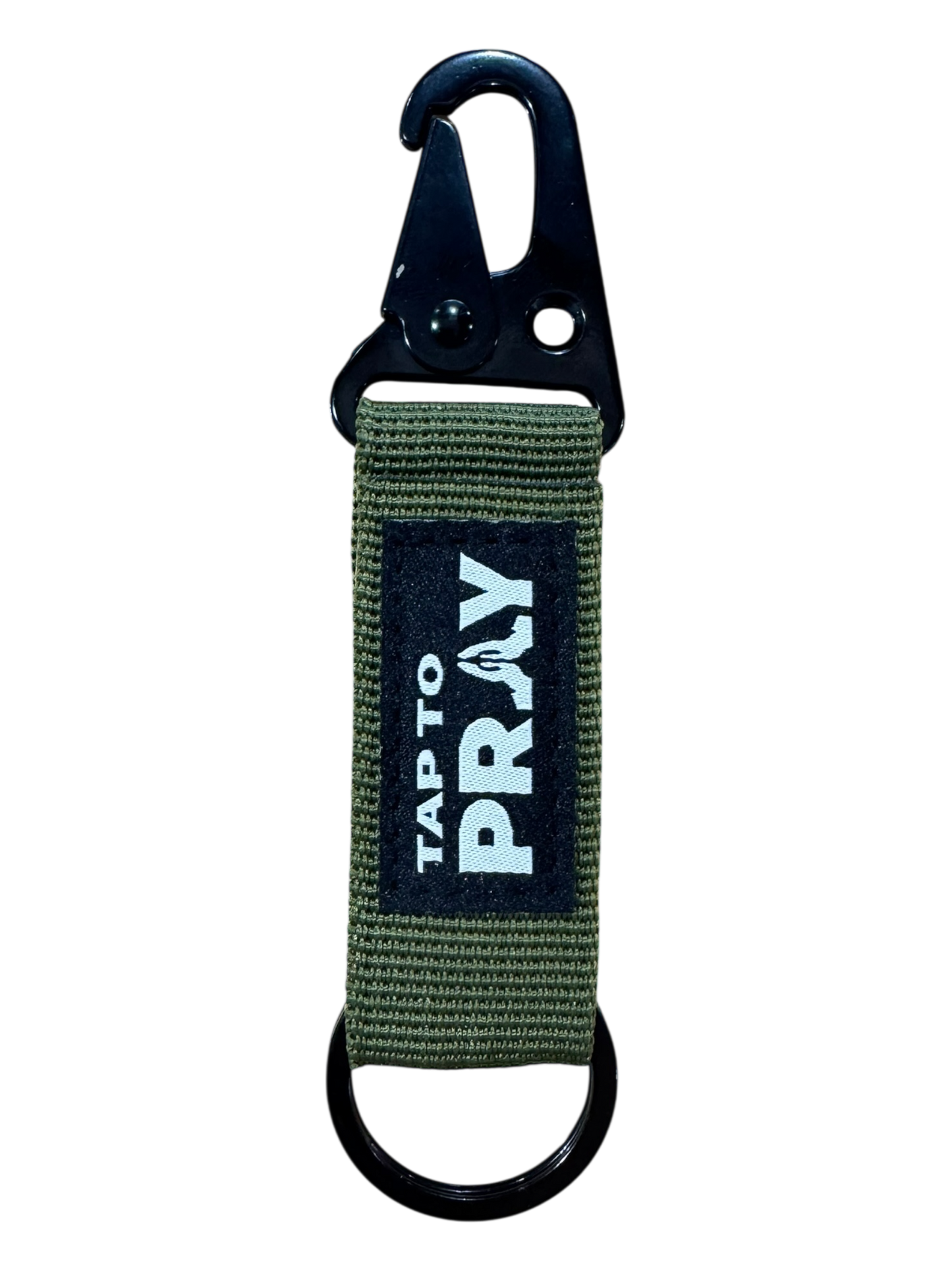 Tap To Pray™ - Tactical Carabiner Keychain: Black