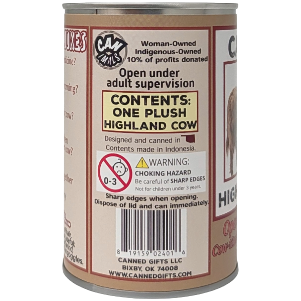 Canned Highland Cow | Foil Lid