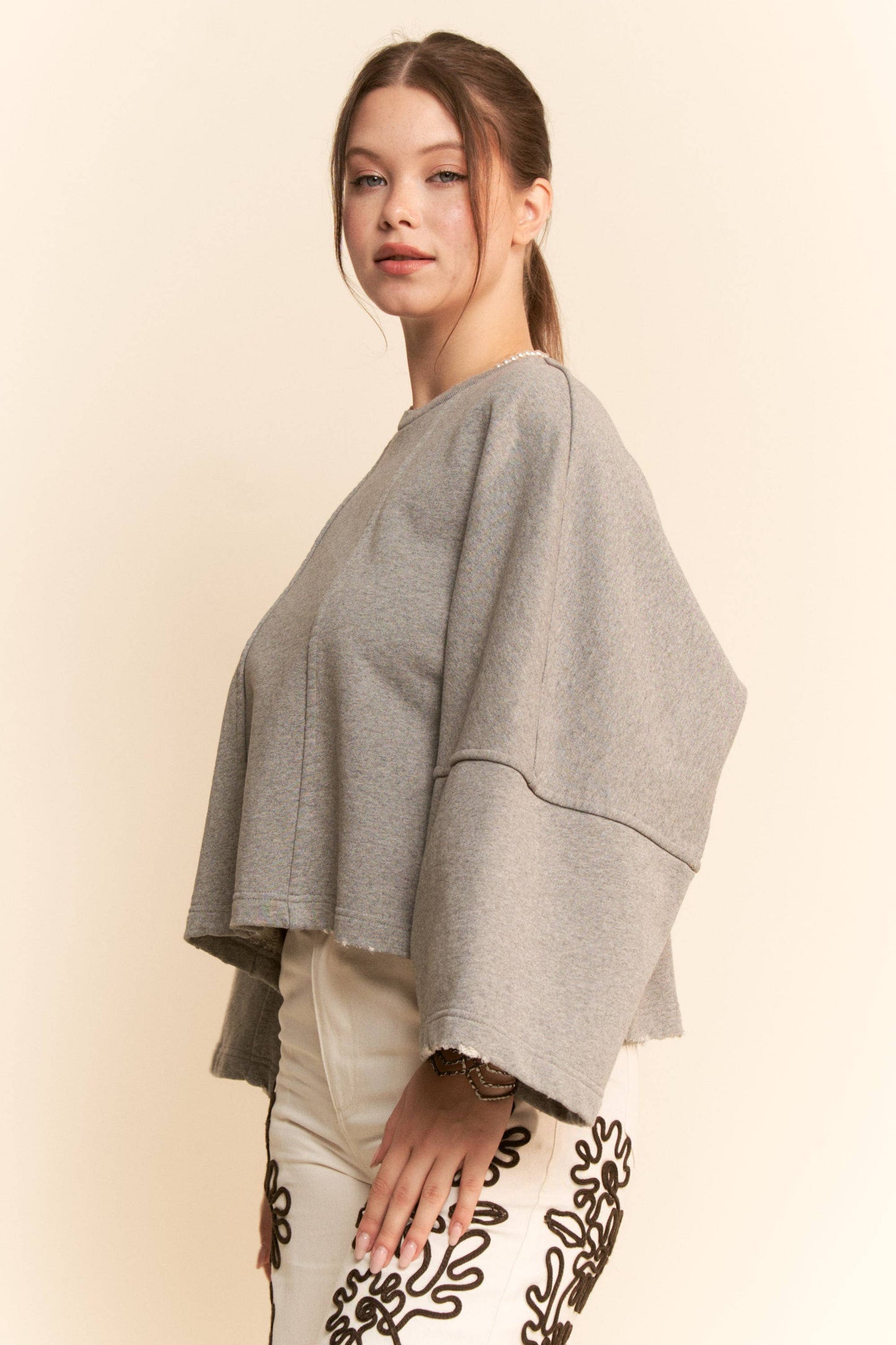 Oversized Bell Sleeve Sweatshirt