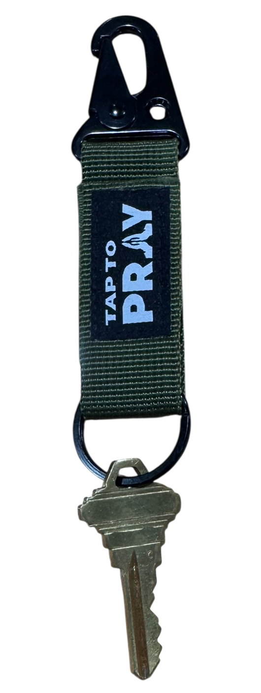 Tap To Pray™ - Tactical Carabiner Keychain: Black