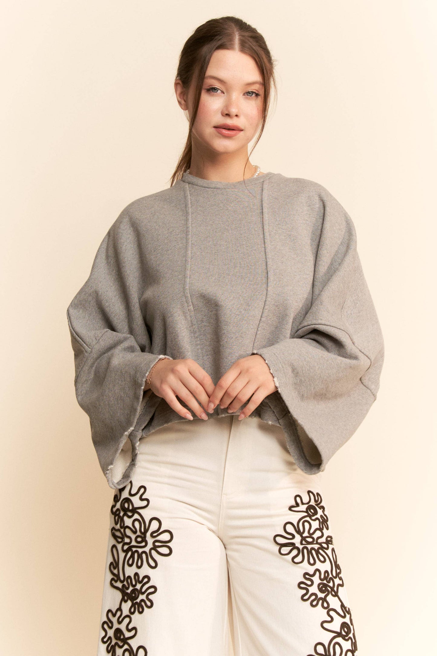 Oversized Bell Sleeve Sweatshirt