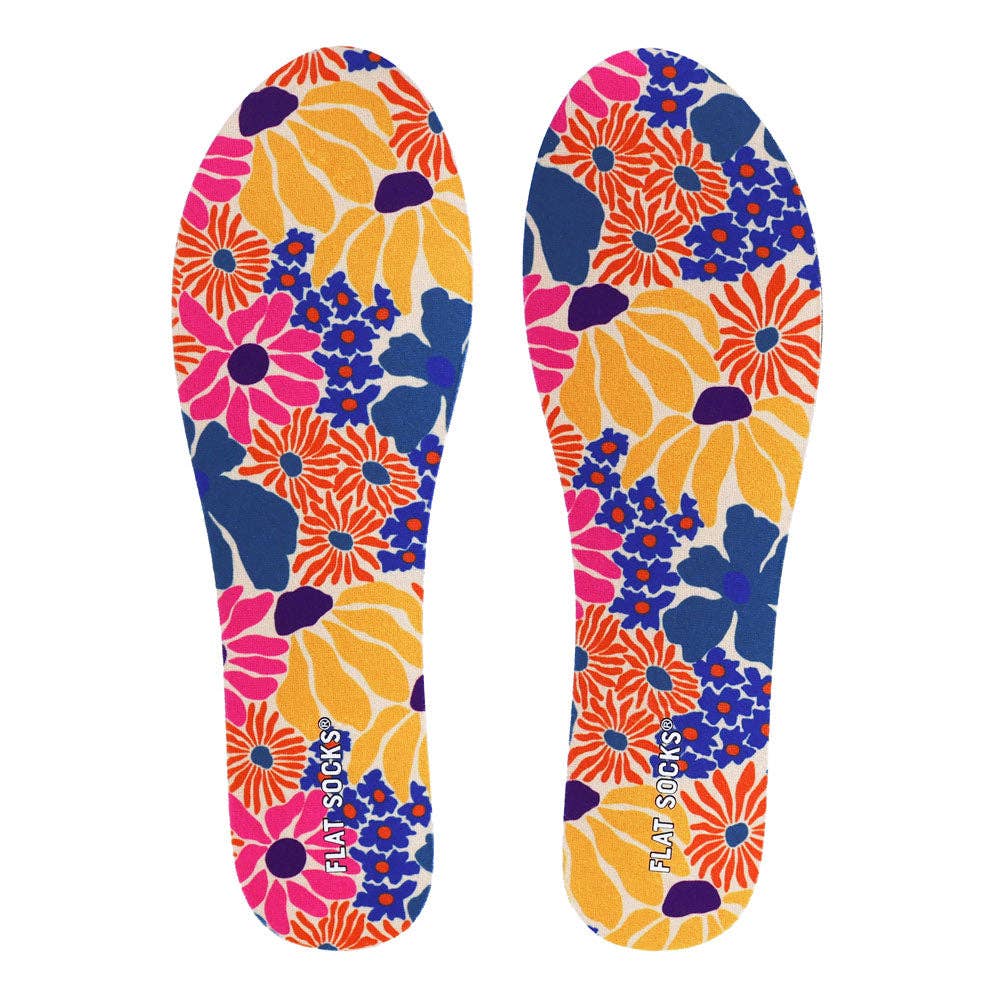 Groovy Bloom Flat Socks: Small
