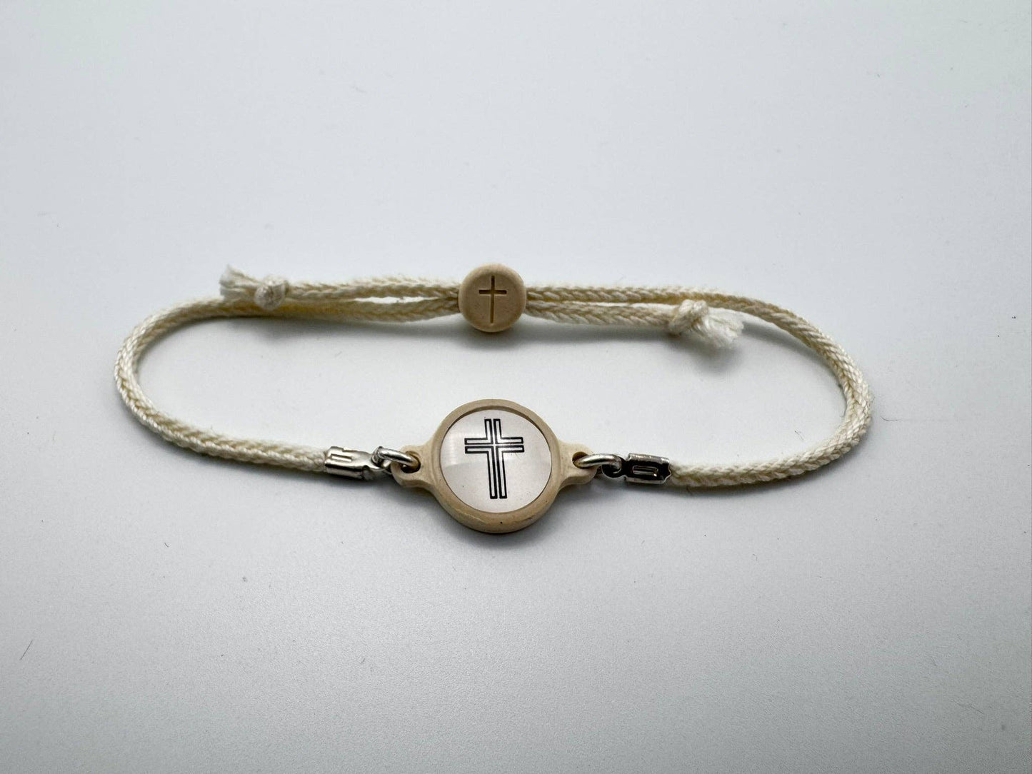 Tap To Pray™ - Survivor Series Handmade Bracelets: Coral + Cross