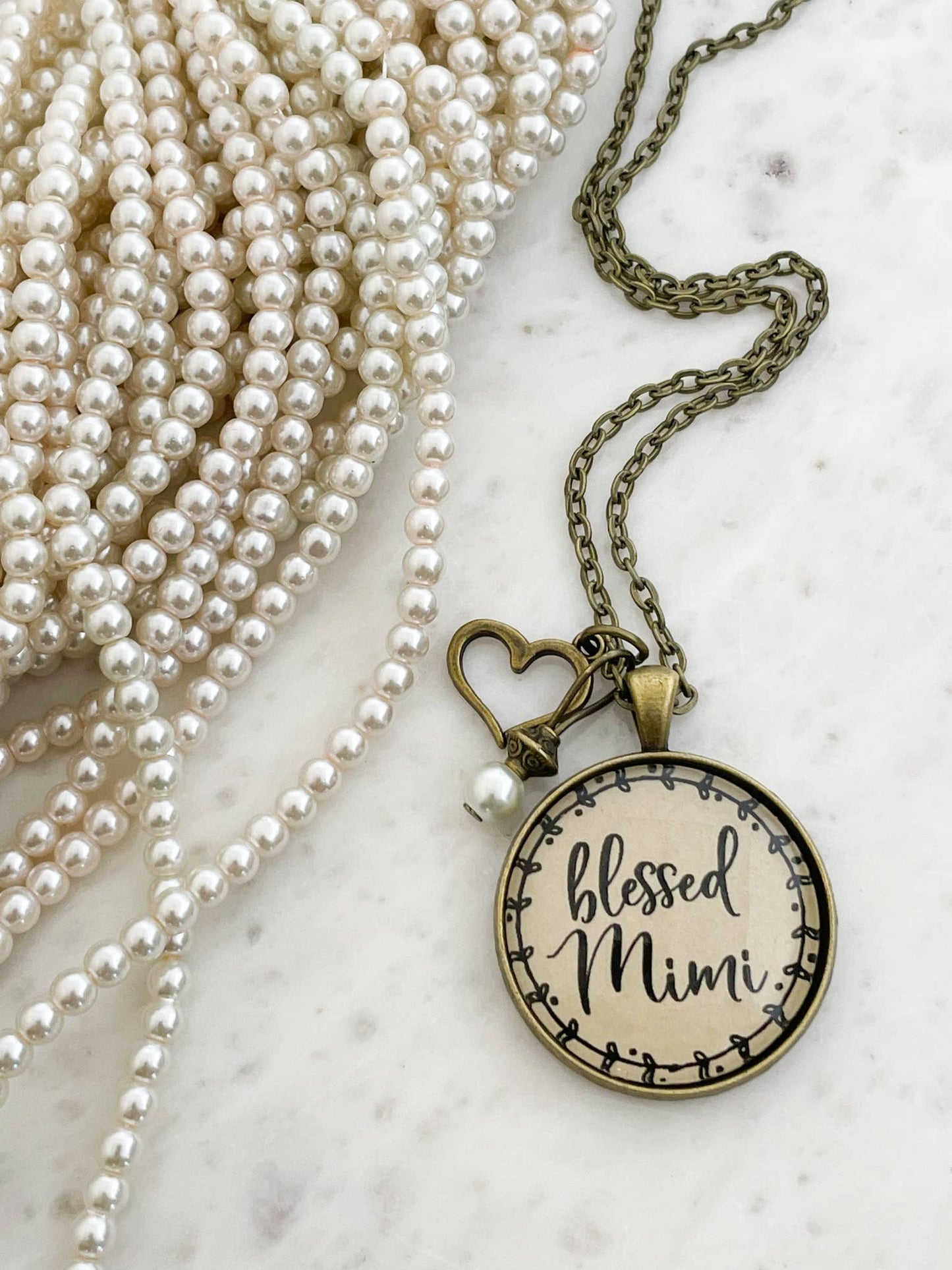 Blessed Mimi Glass Pendant Necklace