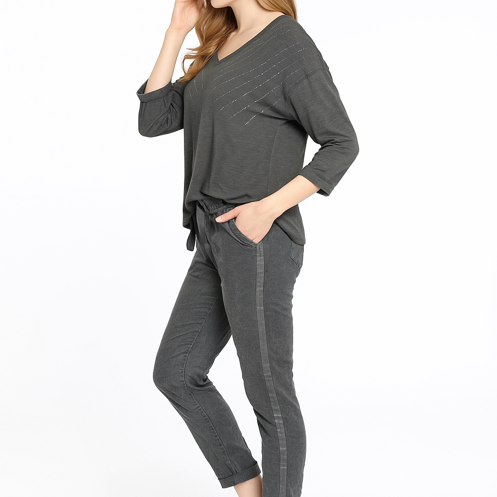 Ribbon Stretch Pants: Black / One Size (2-14)
