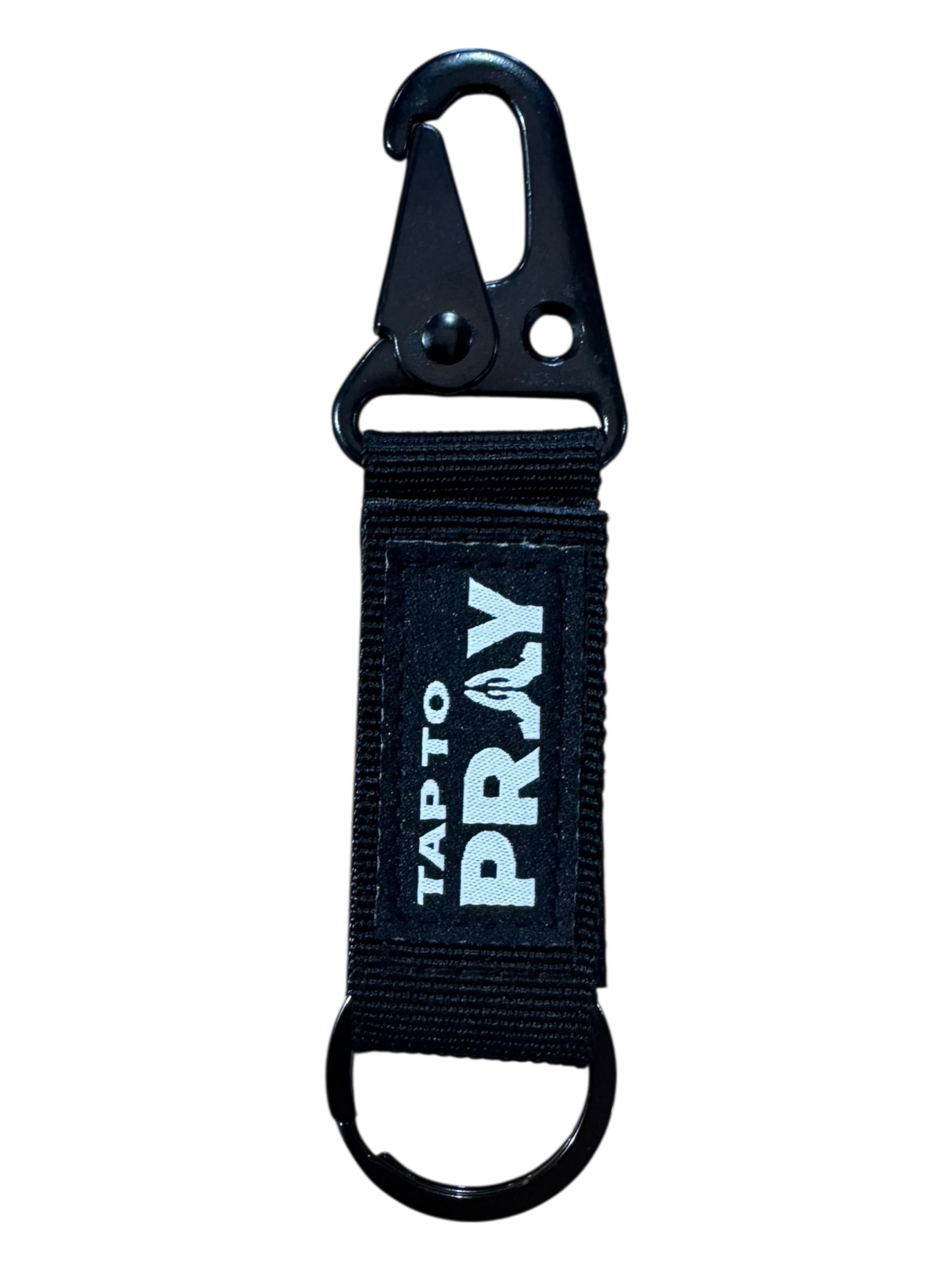 Tap To Pray™ - Tactical Carabiner Keychain: Black