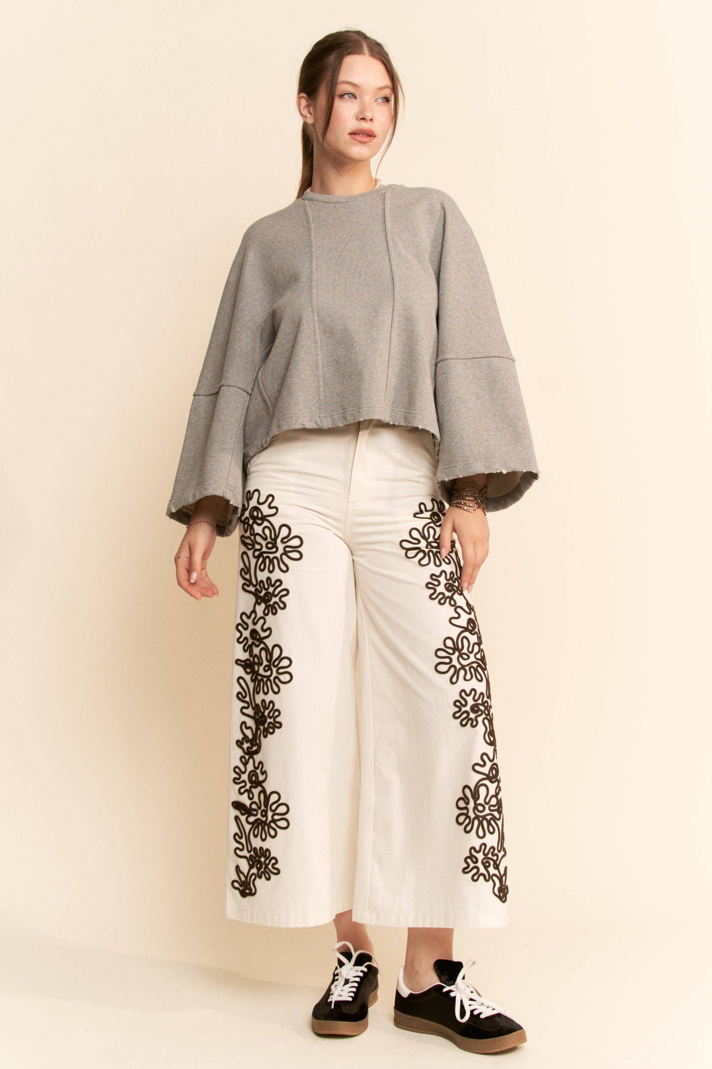 Oversized Bell Sleeve Sweatshirt