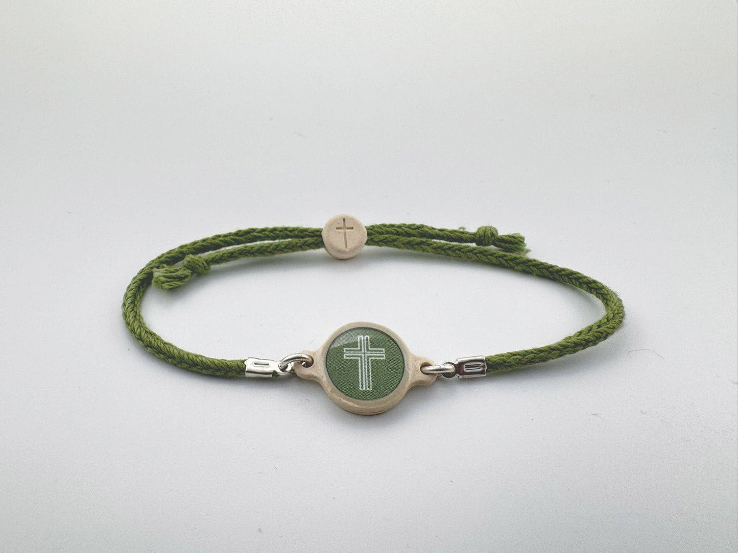 Tap To Pray™ - Survivor Series Handmade Bracelets: Onyx + Cross