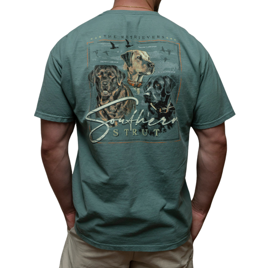 Three Retrievers T-Shirt: Cypress Green / XXL
