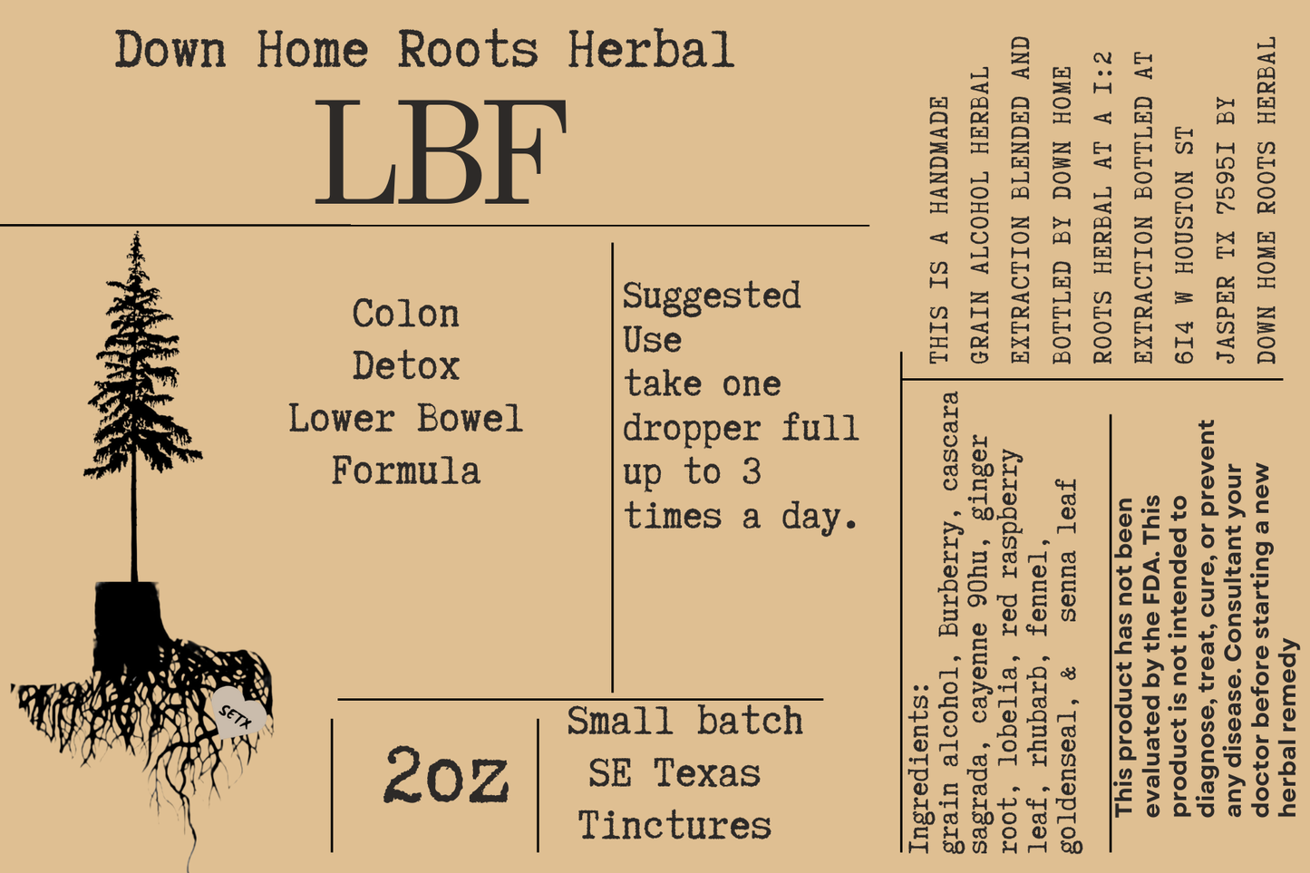 LBF (lower bowel formula)
