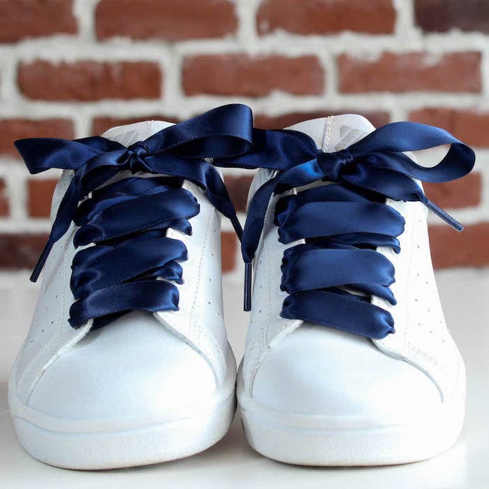 Navy Satin Laces
