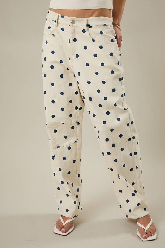 Sweet Spot Barrel Pants - Blue