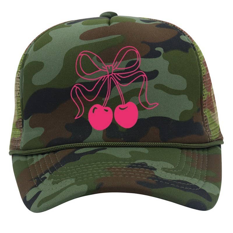 Camo Cherry Trucker Hat
