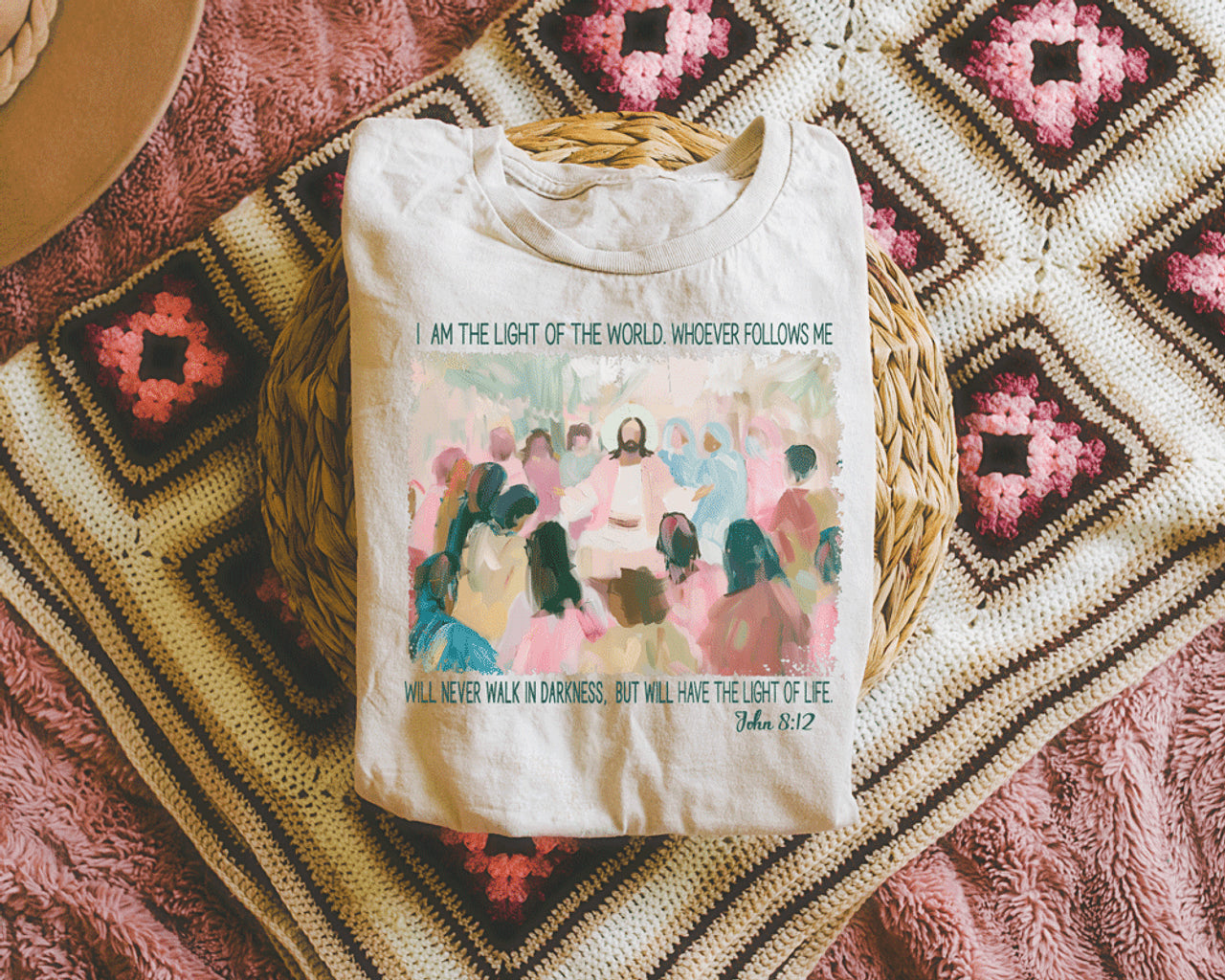 I Am The Light Jesus DTF Heat Transfer: Adult