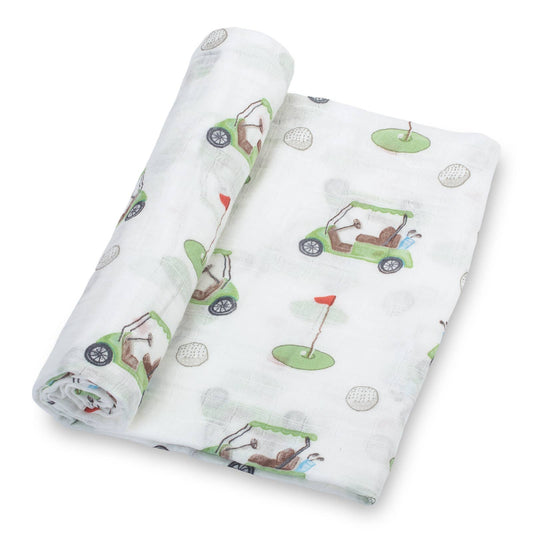 Golfing Around Muslin Swaddle