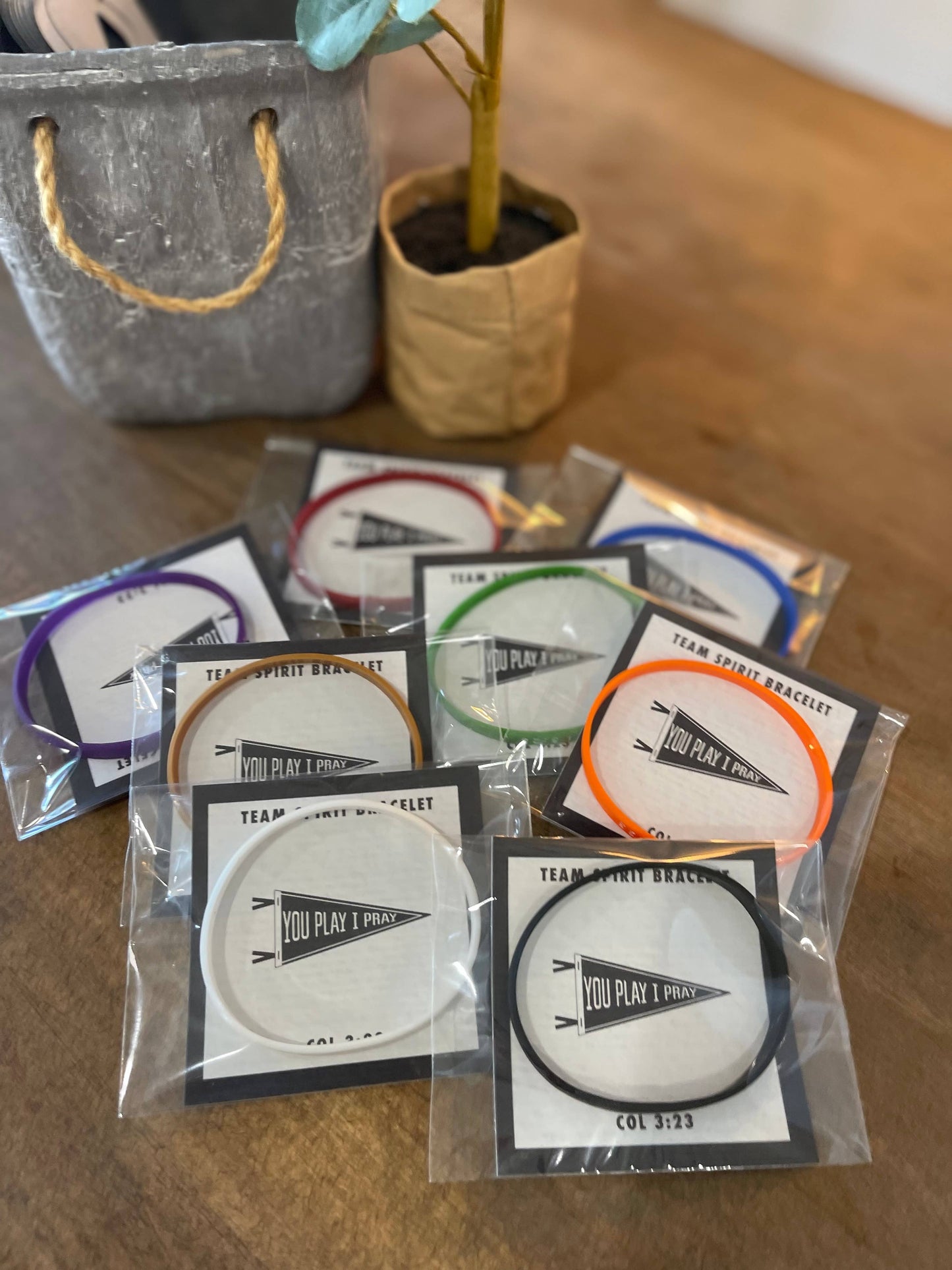  White Team Spirit Bracelets Youth