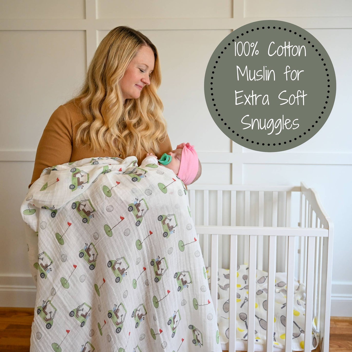 Golfing Around Muslin Swaddle